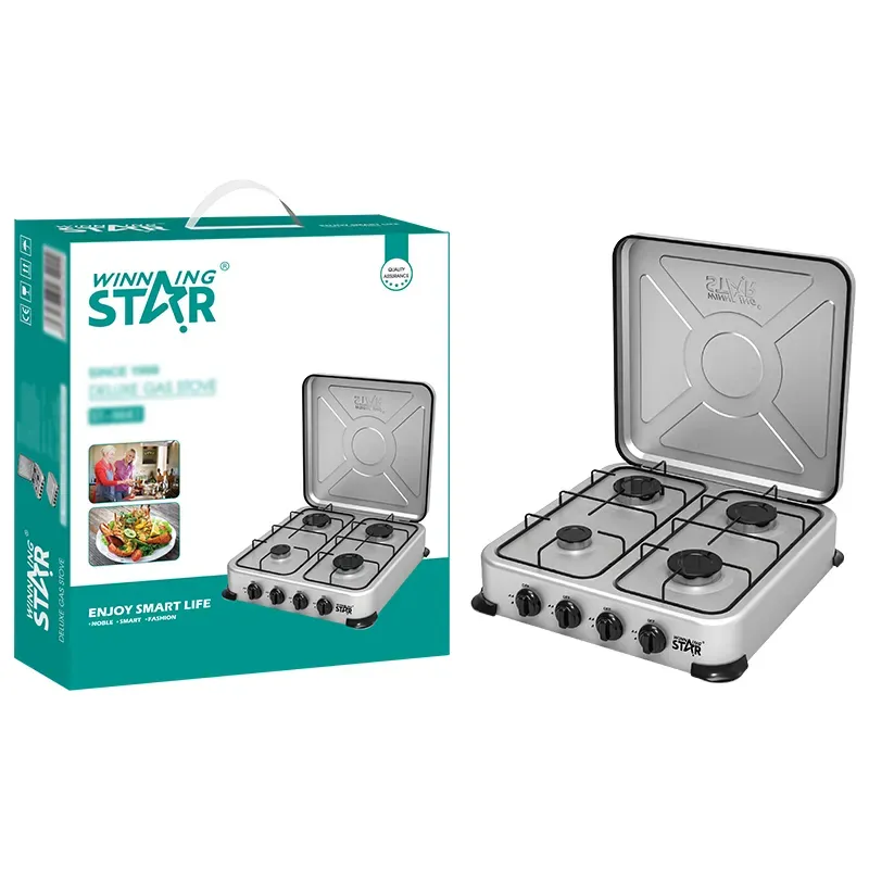 [ST-9661] 4-burner stove with Cover