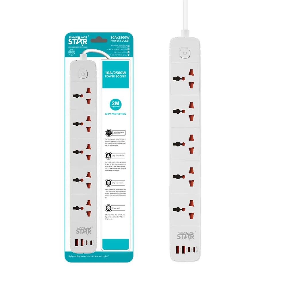 [ST-1105U] Power Strip 5 Eyes 4 USB
